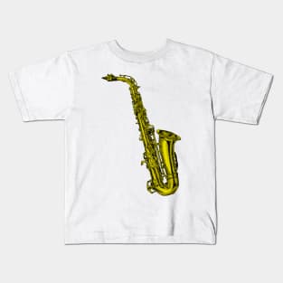 Saxophone Print Kids T-Shirt